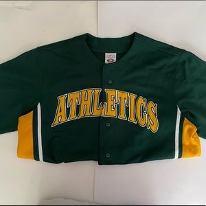 Oakland Athletics Green And Yellow Nick Swisher Jersey Size Large